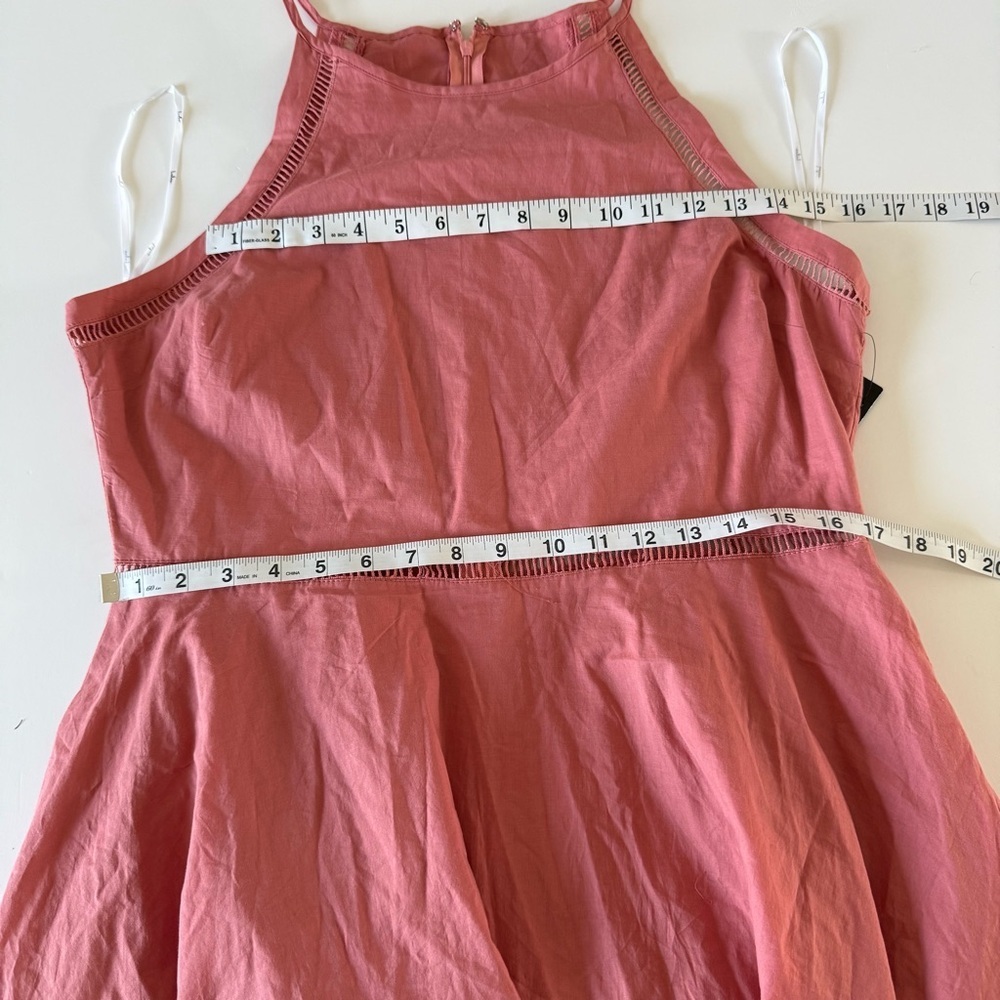 Lulu’s Catch Your Eye Rusty Rose Skater Dress Size XL Minimalist Modern Chic - Picture 7 of 9